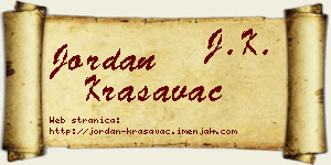 Jordan Krasavac vizit kartica